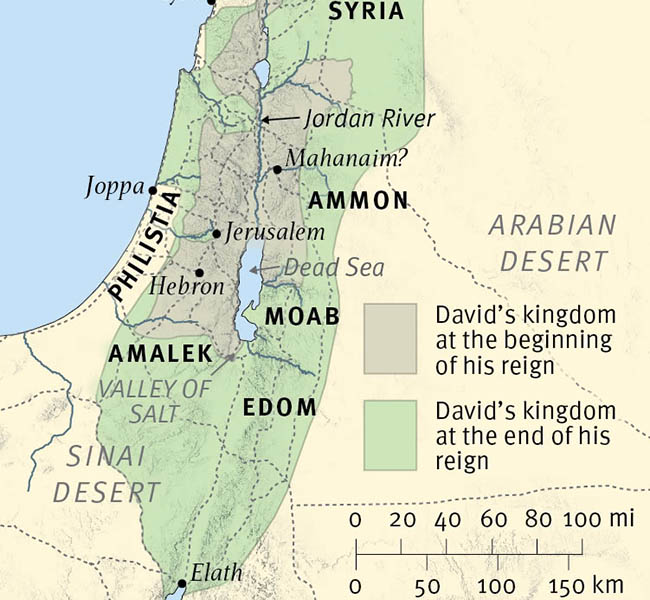 1 Chronicles Images - The Extent of David's Kingdom