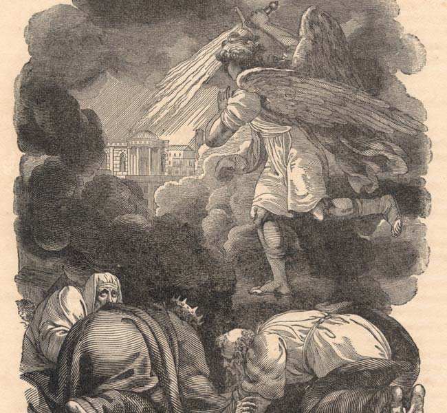 1 Chronicles Images - The Destroying Angel Passing over Jerusalem