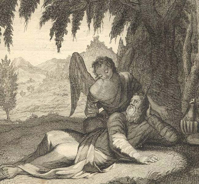 1 Kings Images - An Angel Nourishes Elijah in the Desert