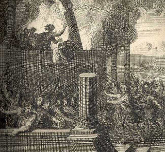1 Kings Images - Zimri Burns down the Palace