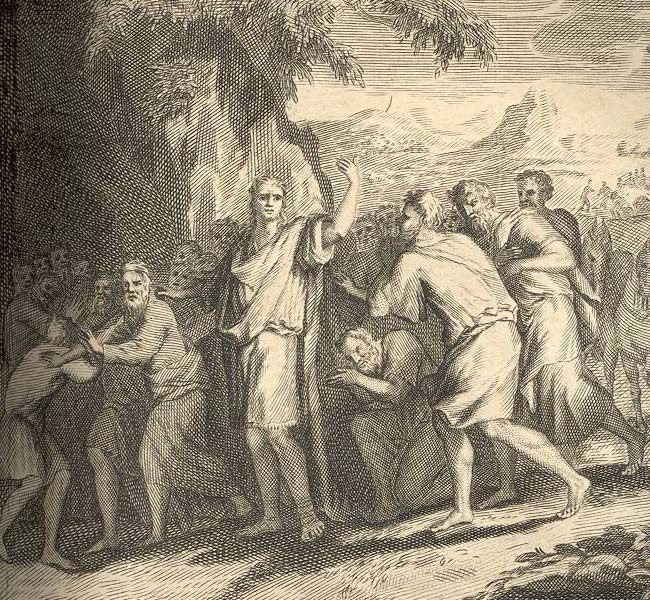 1 Kings Images - Obadiah Saves One Hundred Prophets.