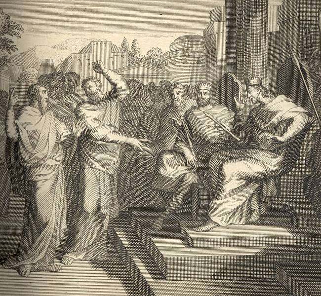 1 Kings Images - Micaiah Predicts Defeat to Ahab and Jehoshaphat