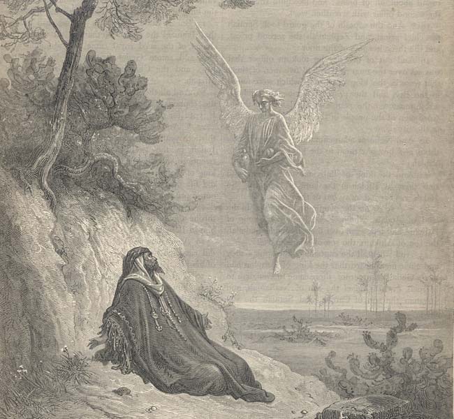 1 Kings Images - Elijah Nourished by an Angel
