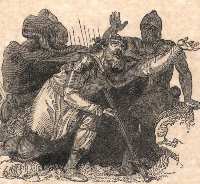 1 Samuel Images - Saul Falling upon His Sword