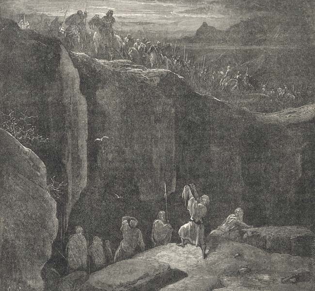 1 Samuel Images - David Showing Saul That He Had Spared His Life