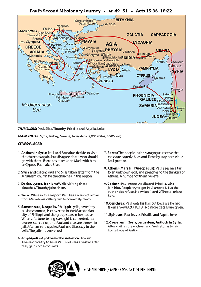 1 Thessalonians Images - Paul's Second Missionary Journey
