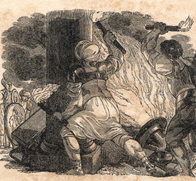 2 Chronicles Images - The Chaldeans Burning Jerusalem