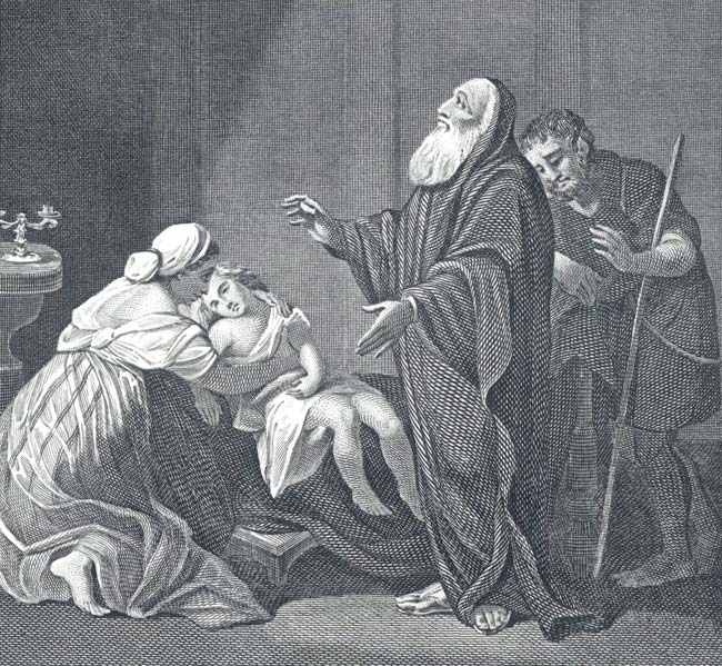 2 Kings Images - Elisha, Raising the Shunammite's Son