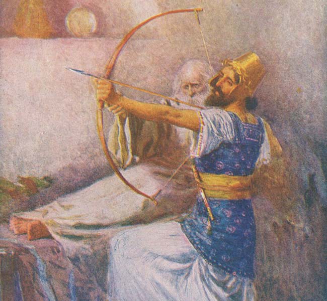 2 Kings Images - King Josiah Shooting the Arrow
