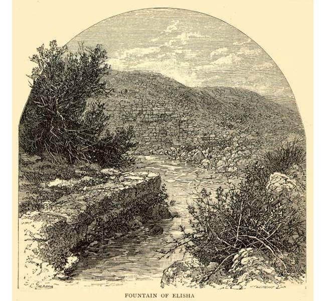 2 Kings Images - Elisha's Fountain (engraving)