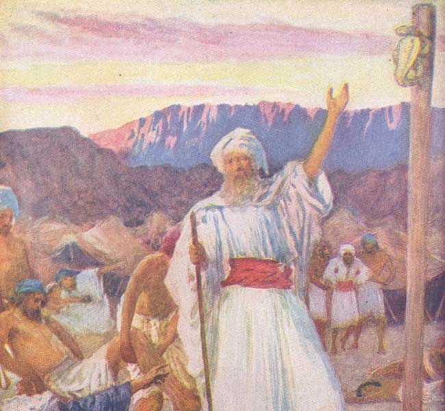 2 Kings Images - Moses Pointing to the Serpent of Brass