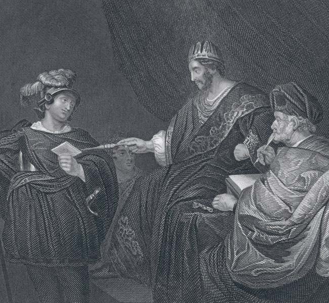 2 Samuel Images - David Sending a Letter to Joab by Uriah #1