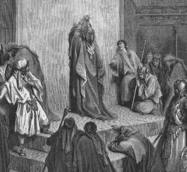 2 Samuel Images - David Mourning for Absalom (engraving)