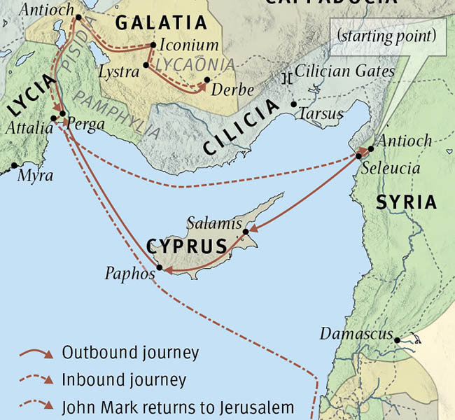 Acts Images - Paul's First Missionary Journey