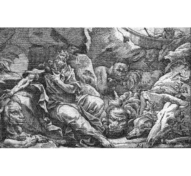Daniel Images - Daniel in the Lions Den (engraving)