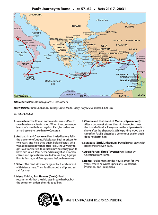 Ephesians Images - Paul's Journey to Rome