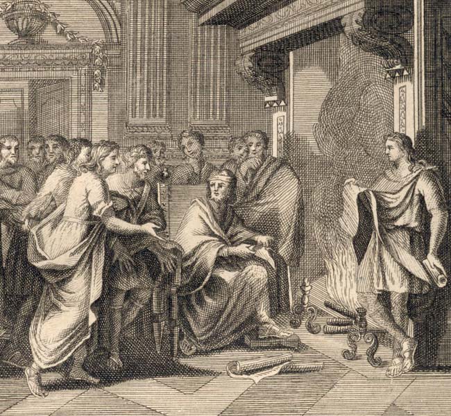 Jeremiah Images - Jehudi Reads the Roll to the King