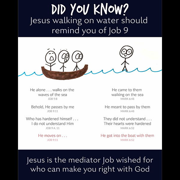 Job Images - Jesus Walking on Water & Job 9