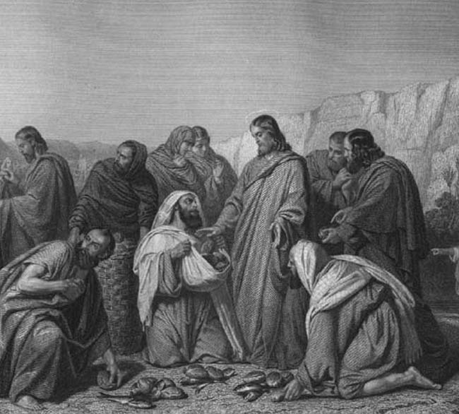 John Images - The Miracle of the Loaves and Fishes (engraving)