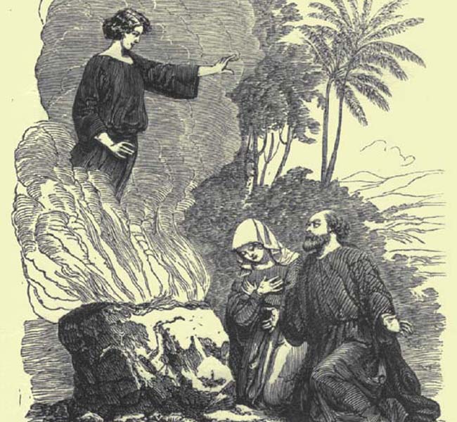 Judges Images - Manoah's Sacrifice (engraving)