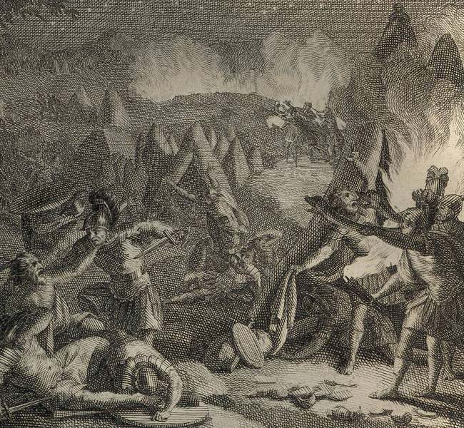 Judges Images - Gideon Defeats Midian Using Trumpets and Lamps in Pitchers