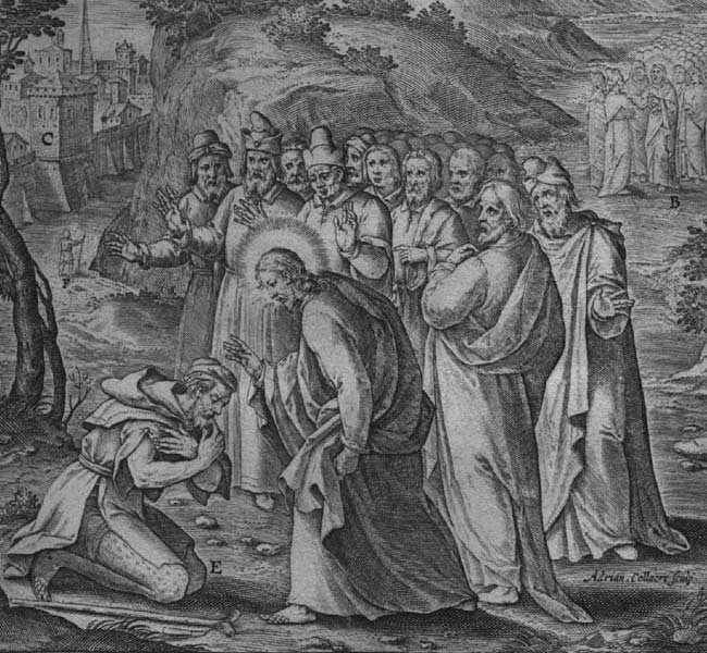 Luke Images - The Leper Healed (engraving)