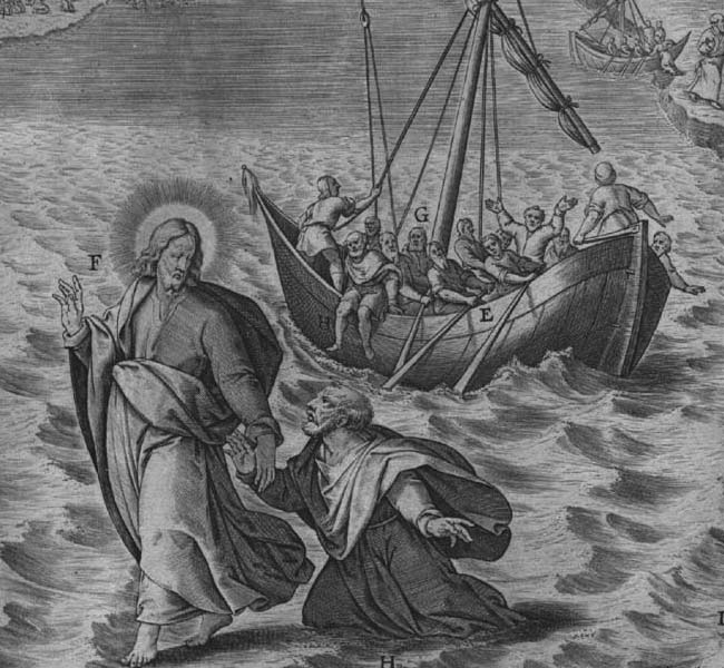 Mark Images - Jesus Walking on the Sea (engraving)