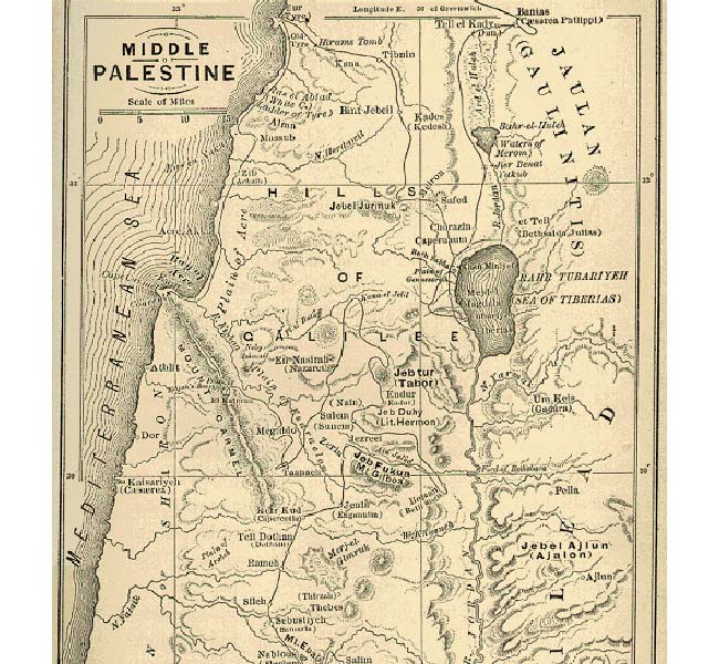 Matthew Images - Middle Palestine map