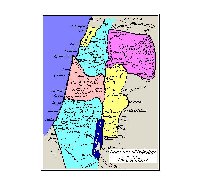 Matthew Images - Divisions of Palestine map