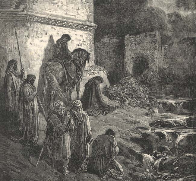 Nehemiah Images - Nehemiah Viewing Secretly the Ruins of the Walls of Jerusalem