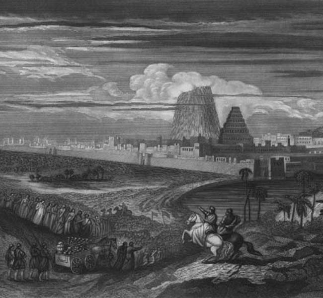 Nehemiah Images - Jerusalem Taken Captive Into Babylon (engraving)