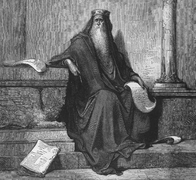 Proverbs Images - King Solomon engraving