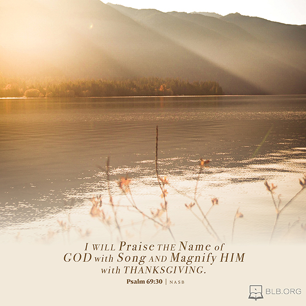 Psalms Images - Psalm 69:30 (NASB95)