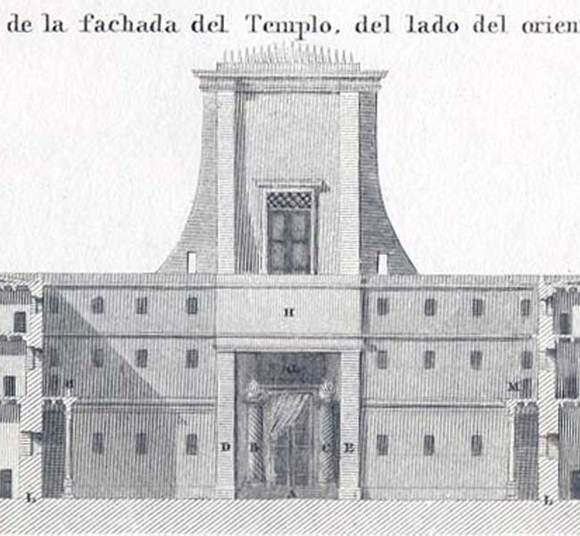 Psalms Images - Elevation of the Facade of the Temple on the East Side