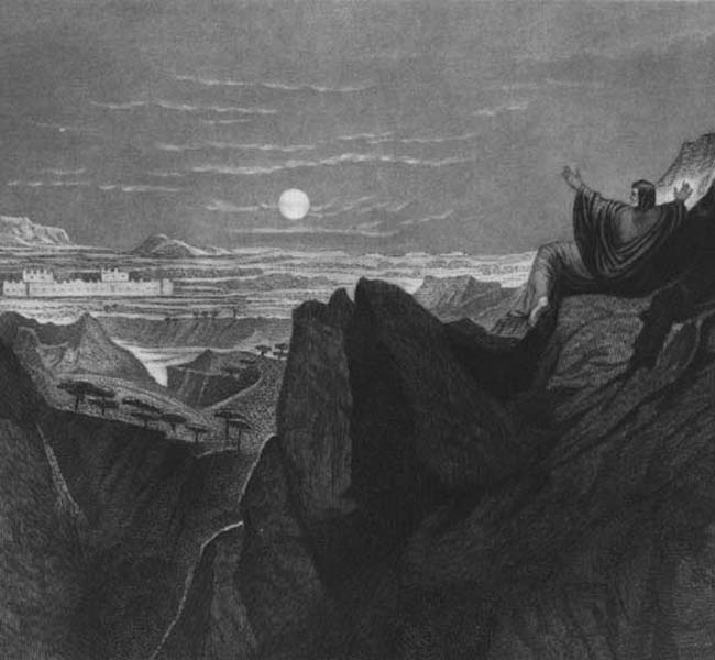Deuteronomy Images - Death of Moses on Mount Nebo (engraving)