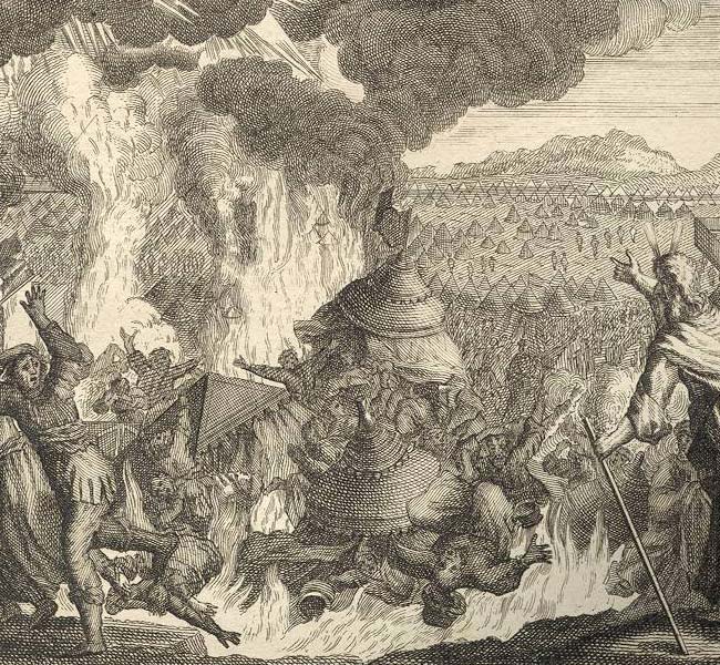 Numbers Images - The Earth Swallowing up Korah and His Family and Their Goods.