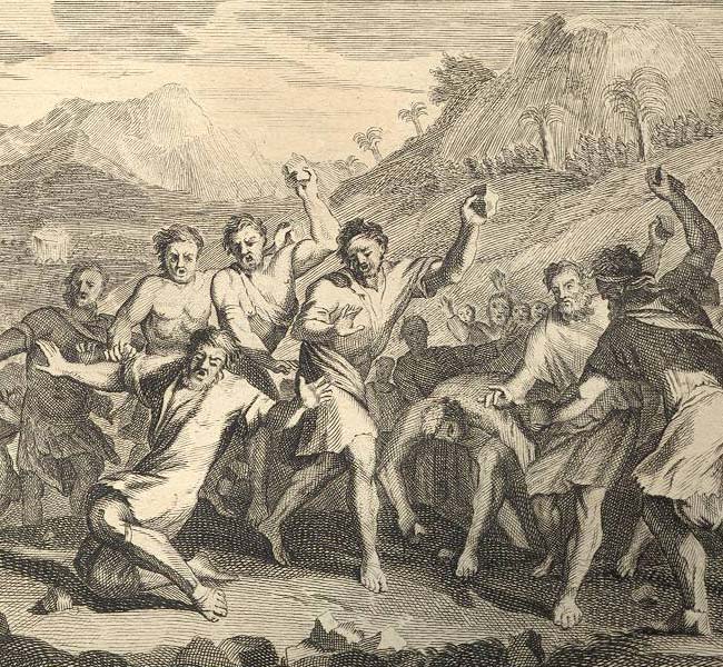 Numbers Images - Stoning the Man Found Gathering Sticks on the Sabbath