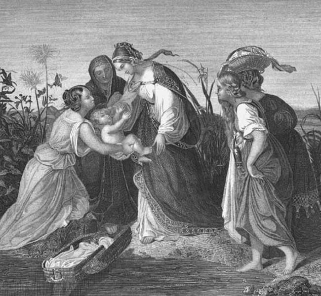 Exodus Images - The Finding of Moses (engraving)