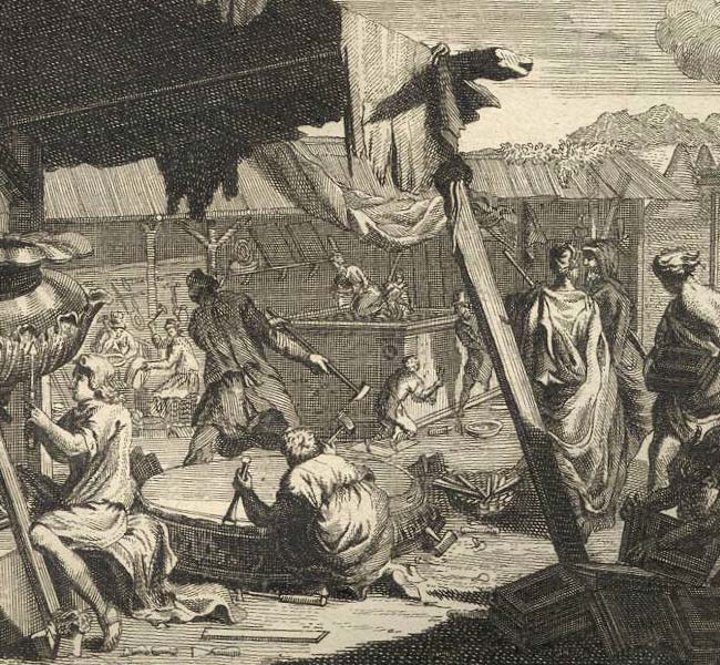 Exodus Images - Working on the Altar of Burnt Offering and the Laver