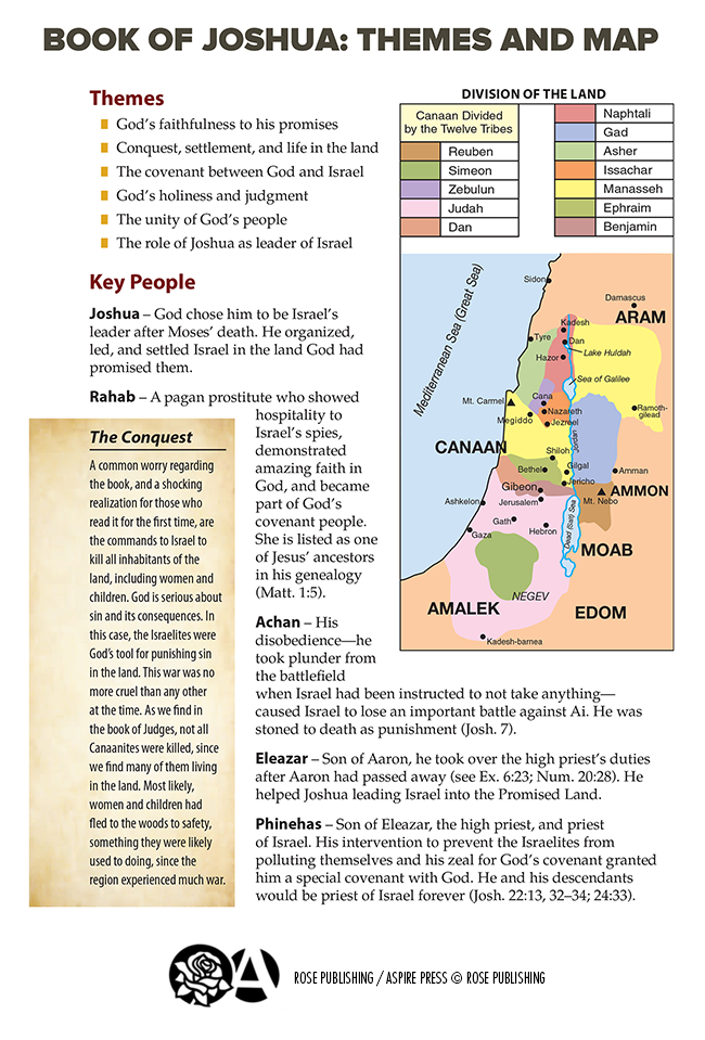 Exodus Images - Book of Joshua: Themes and Map