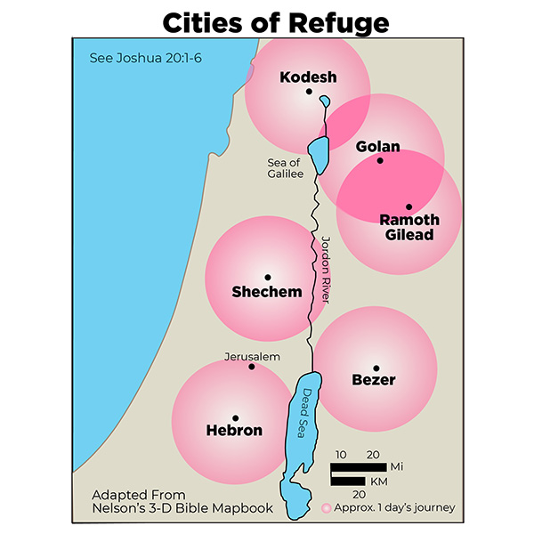 Exodus Images - Cities of Refuge (map)