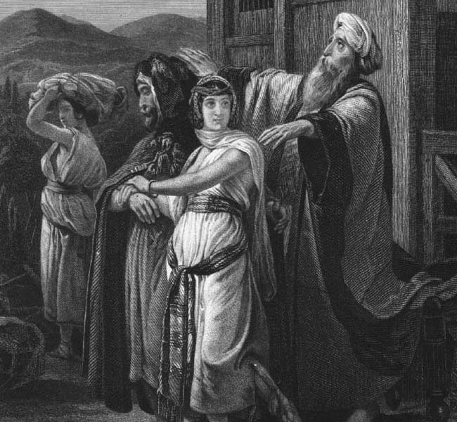 Genesis Images - The Departure of Rebekah (engraving)