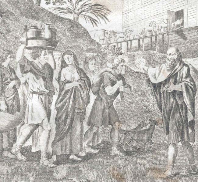 Genesis Images - Noah and His Family Going to Enter the Ark