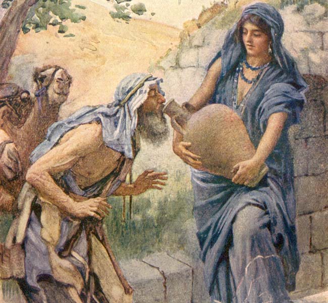Genesis Images - Rebekah Gives Abraham's Servant a Drink