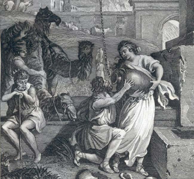 Genesis Images - Rebekah Gives the Lord a Drink
