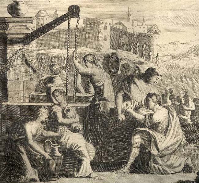 Genesis Images - Rebekah Gives Abraham's Servant a Drink #1