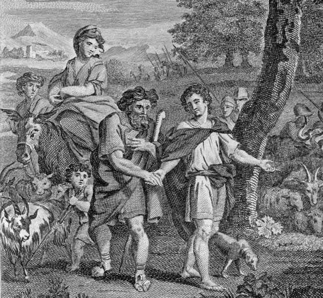 Genesis Images - Parting of Lot and Abraham (engraving)