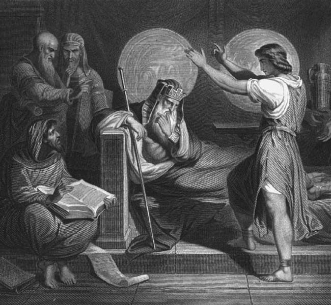 Genesis Images - Joseph Interprets Pharaoh's Dream (engraving)