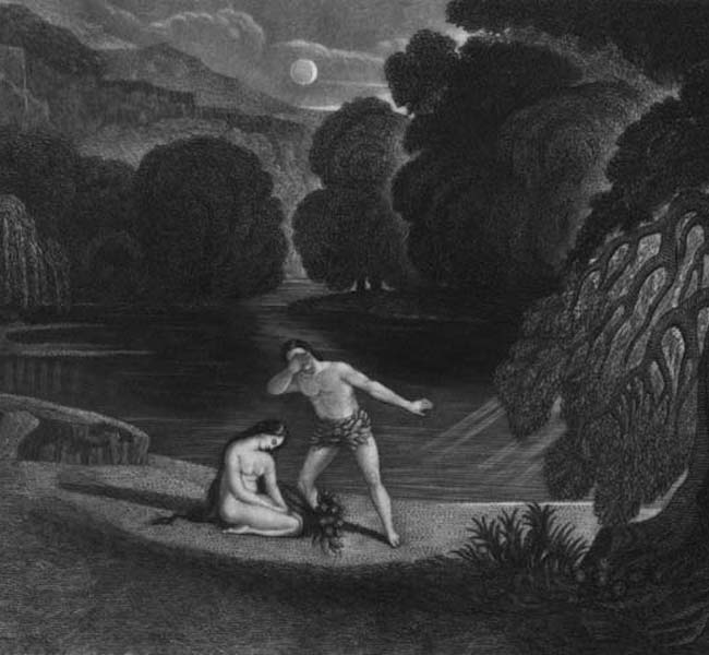 Genesis Images - The Judgement of Adam and Eve (engraving)