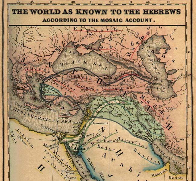 Genesis Images - The World as Known to the Hebrews (map)